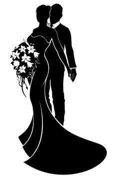 recommend clip art: Wedding Couple Bride and Groom Silhouette