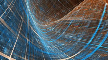 Abstract technology background. Artistic fractal design for use with  projects on business, science, education and technology. Creative concept series.