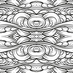 Fantasy decorative ornamental seamless pattern