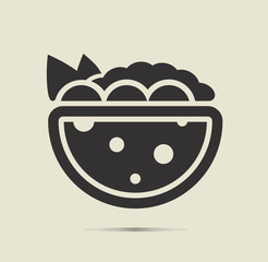 Falafel. Eastern food. Vegetarian dish vector icon.