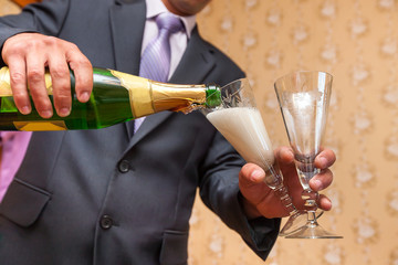 pouring Champagne