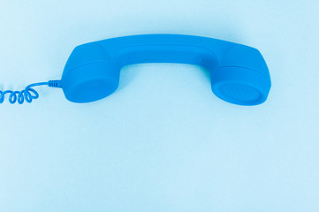 Side view of retro phone receiver