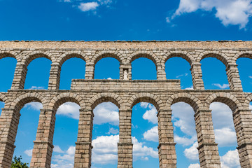 Fototapeta premium Aqueduct of Segovia in Spain - A UNESCO World Heritage Site