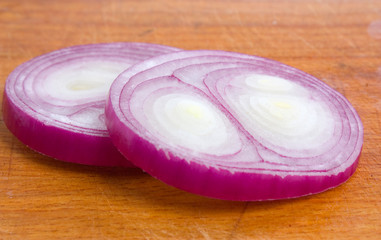 Obraz na płótnie Canvas sliced onions
