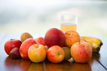 fruits and juice