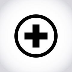 plus icon stock vector illustration flat design