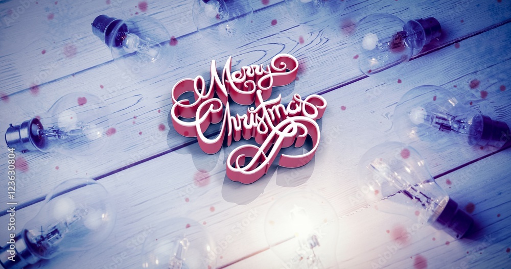 Poster composite image of high angle view of three dimensional of merry