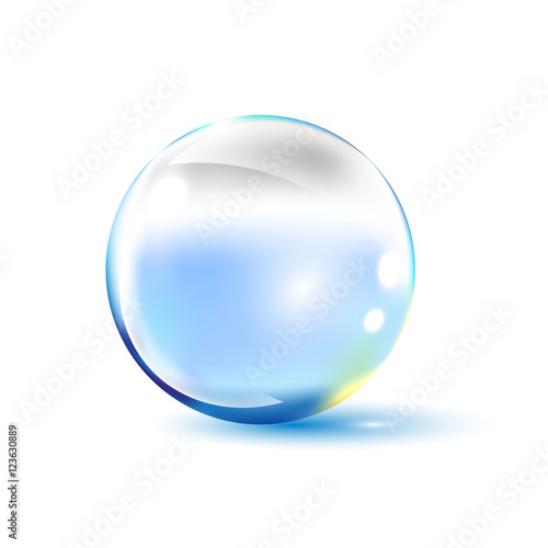 &ldquo;Shiny colored glass bowl, bubble, vector illustration&rdquo; Stock image and