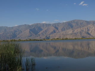 view from diaz lake near lone pine, california
