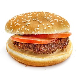 Hamburger isolated on white background