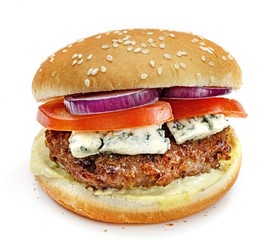 Hamburger isolated on white background