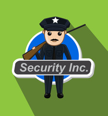 Security Guard with Rifle