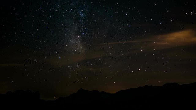 Day To Night Time Lapse - Milky Way In A  Starry Night