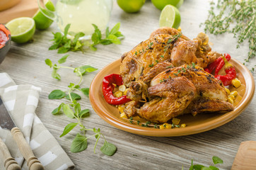Roasted French baby Chicken - Coquelet