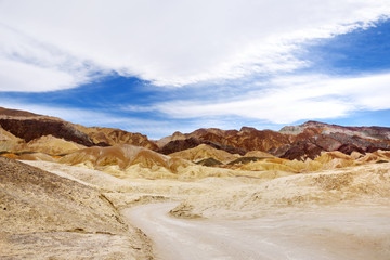 Famous Twenty Mule Teams road in Death Valley National Park