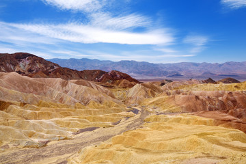 Famous Zabriskie Point in Death Valley National Park