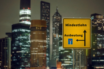 Schild 125 - Mindestlohn