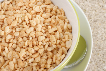 Puffed rice breakfast cereal