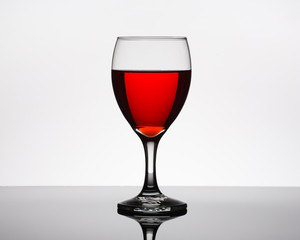 Wine glass on smooth surface