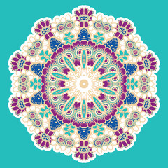 Round colorful mandala.