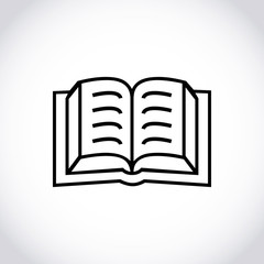 book icon stock vector illustration flat design