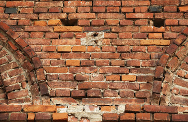 Старинная кирпичная кладка / Винтажная кирпичная кладка из красного кирпича