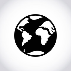 Earth icon stock vector illustration flat design
