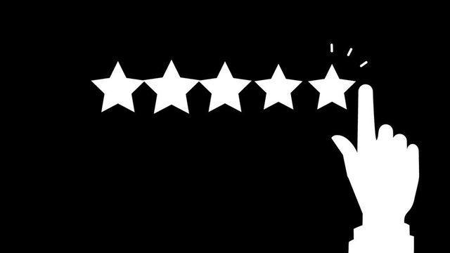 Giving rating stars. Ranking business with fave golden stars. Tick star. Having feedback, reputation and quality. with alpha channel