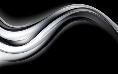 Crédence de cuisine en verre imprimé Vague abstraite Amazing Abstract Grey Wave Design Background