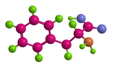 Molecular structure of D - phenylalanine