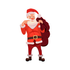 Santa Claus vector illustration isolated on white background