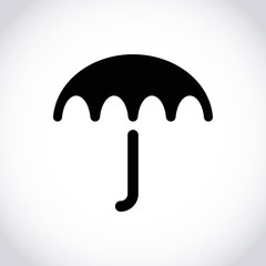 Umbrella vector icon. Rain protection symbol. Flat design style