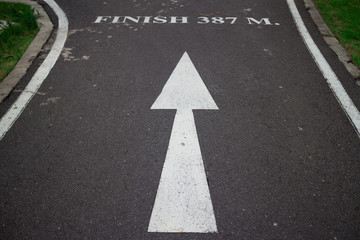 Finish The Jogging finish line .
