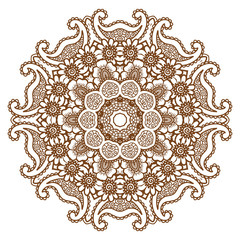Round brown mandala.