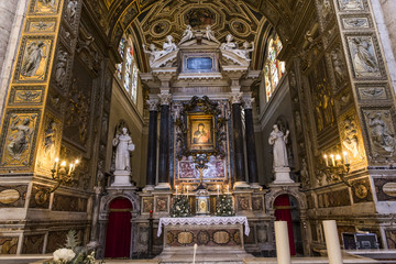 Fototapeta na wymiar Basilica of Santa Maria del Popolo, Rome, Italy