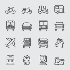 Transportation line icon