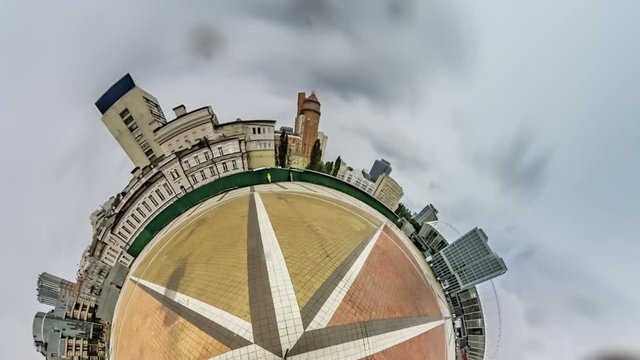 Little Tiny Planet 360 Degree,kiev.trinity Square
