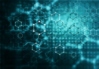 Medical abstract background . Mixed media