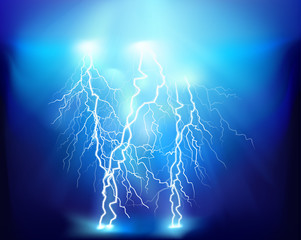 Thunderstorm. Vector illustration.