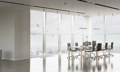Modern office design . Mixed media