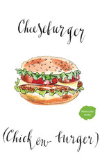 Big American cheeseburger