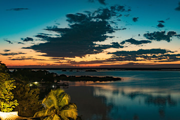 sundown at laguna of bacalar, mexico © Marc Jedamus