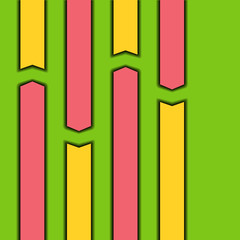 Abstract vector lines and arrows with shadows. Colorful template for advertising brochure.
