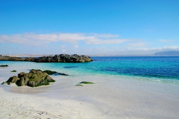 Obraz premium Panoramic view onto the ocean at the beach in Bahia Inglesa in Chile, South America