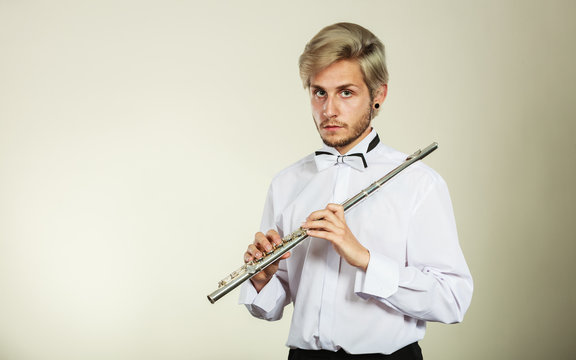 Flute music playing flutist musician performer