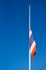 Thai flag was lowered to half-mast