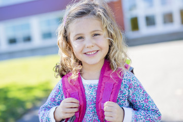 Pre-school student going to