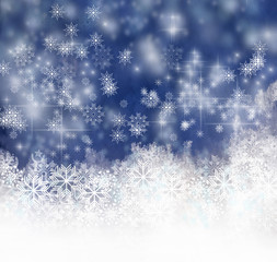 Frohe Weihnachten, Weihnachtsgruß, Weihnachtskarte: Hintergrund mit Sternen, Schneeflocken und abstraktem Engel :)