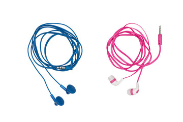 earphones isolated on white background