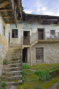An old derelict building in the small Italian village of Oblizza, Friuli Venezia Giulia.
